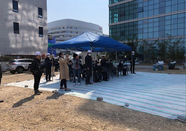 ㈜정원씨앤에스 마곡사옥 착공식과 안전기원제